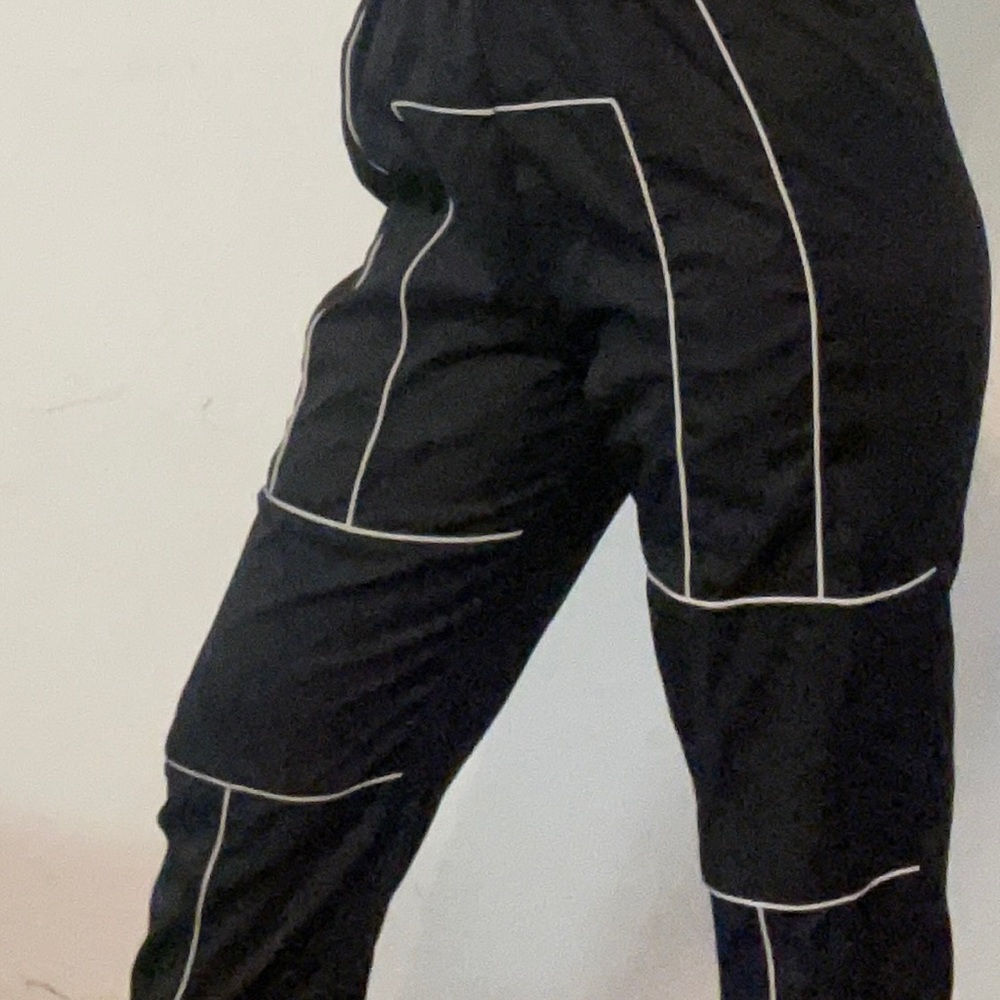 Black fluorescent jogger pants